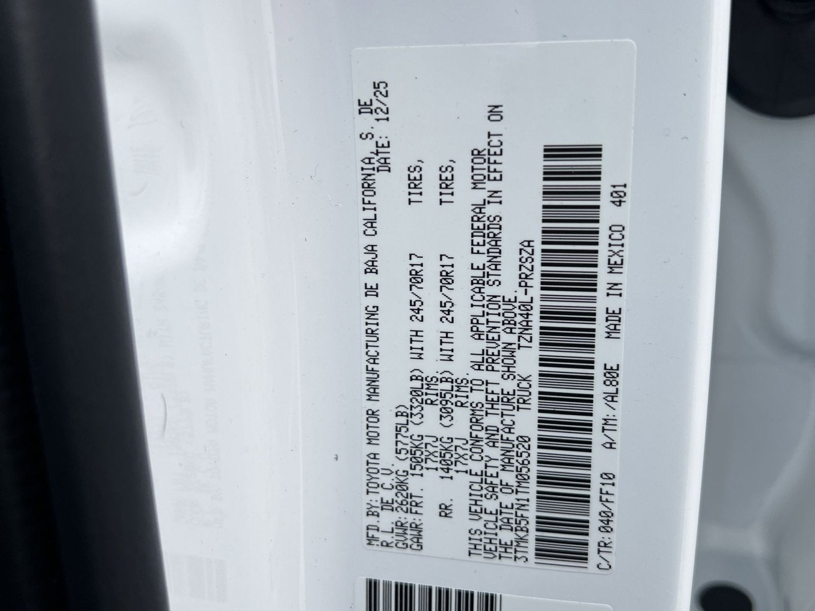 2026 Toyota Tacoma SR5