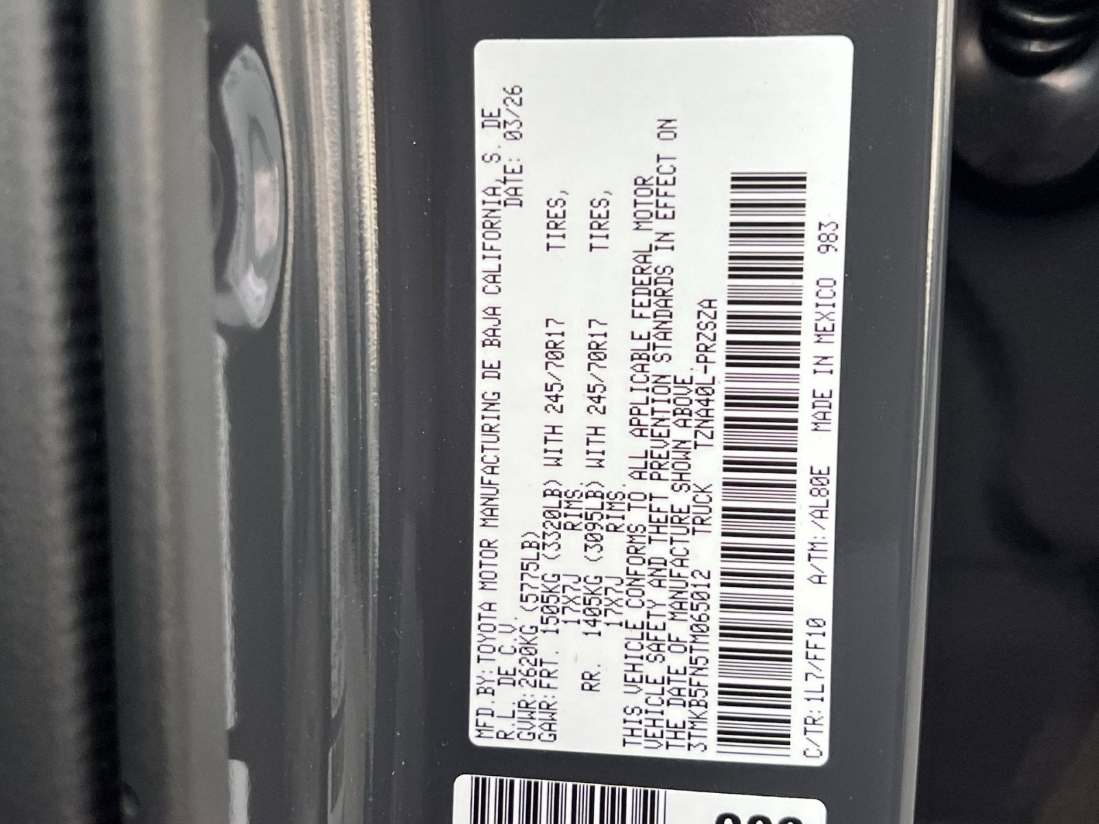 2026 Toyota Tacoma SR5