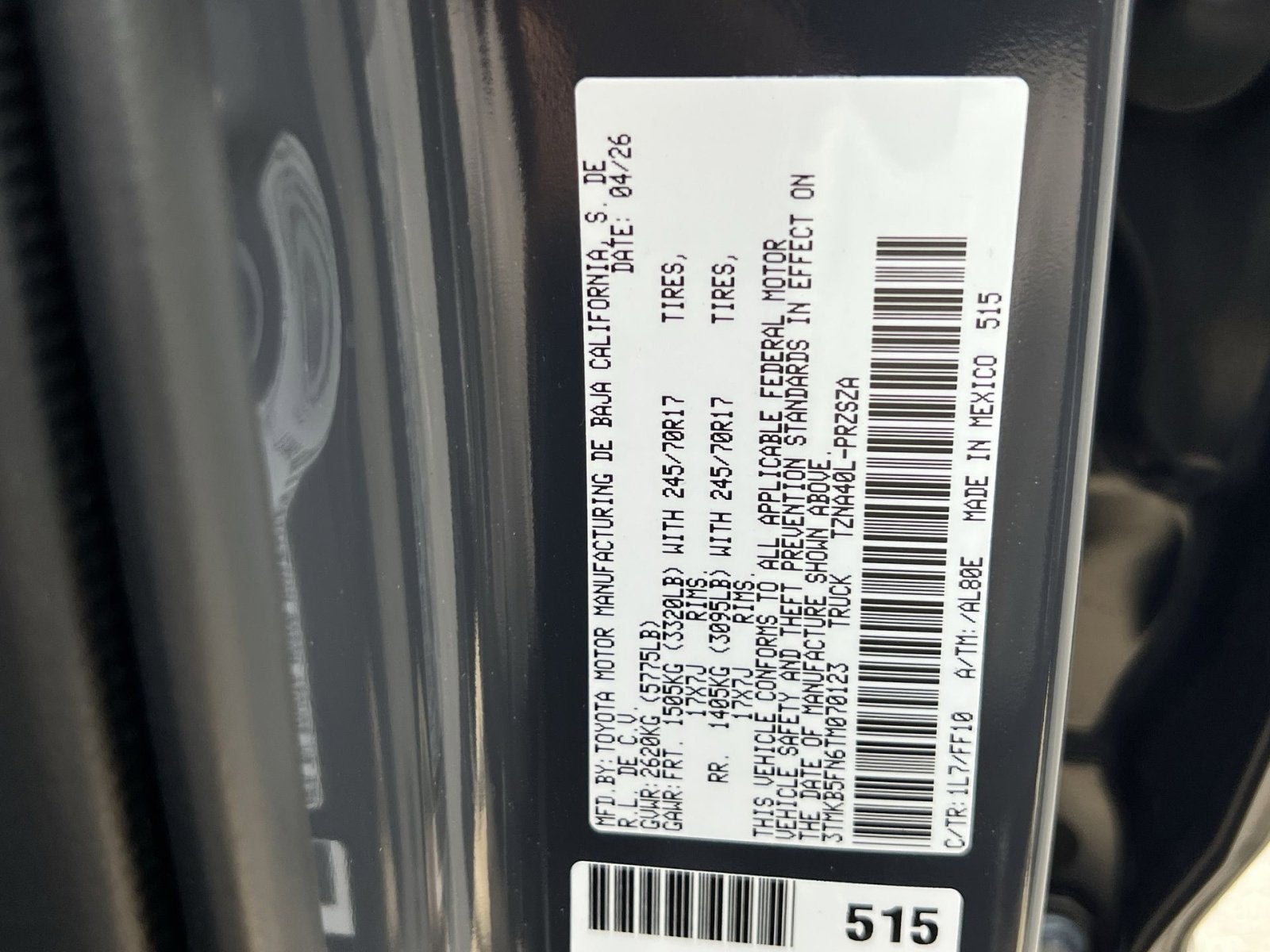 2026 Toyota Tacoma SR5