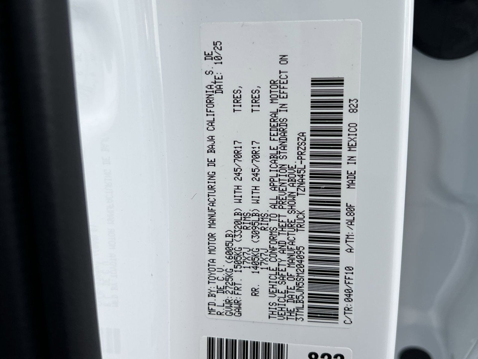 2025 Toyota Tacoma SR5