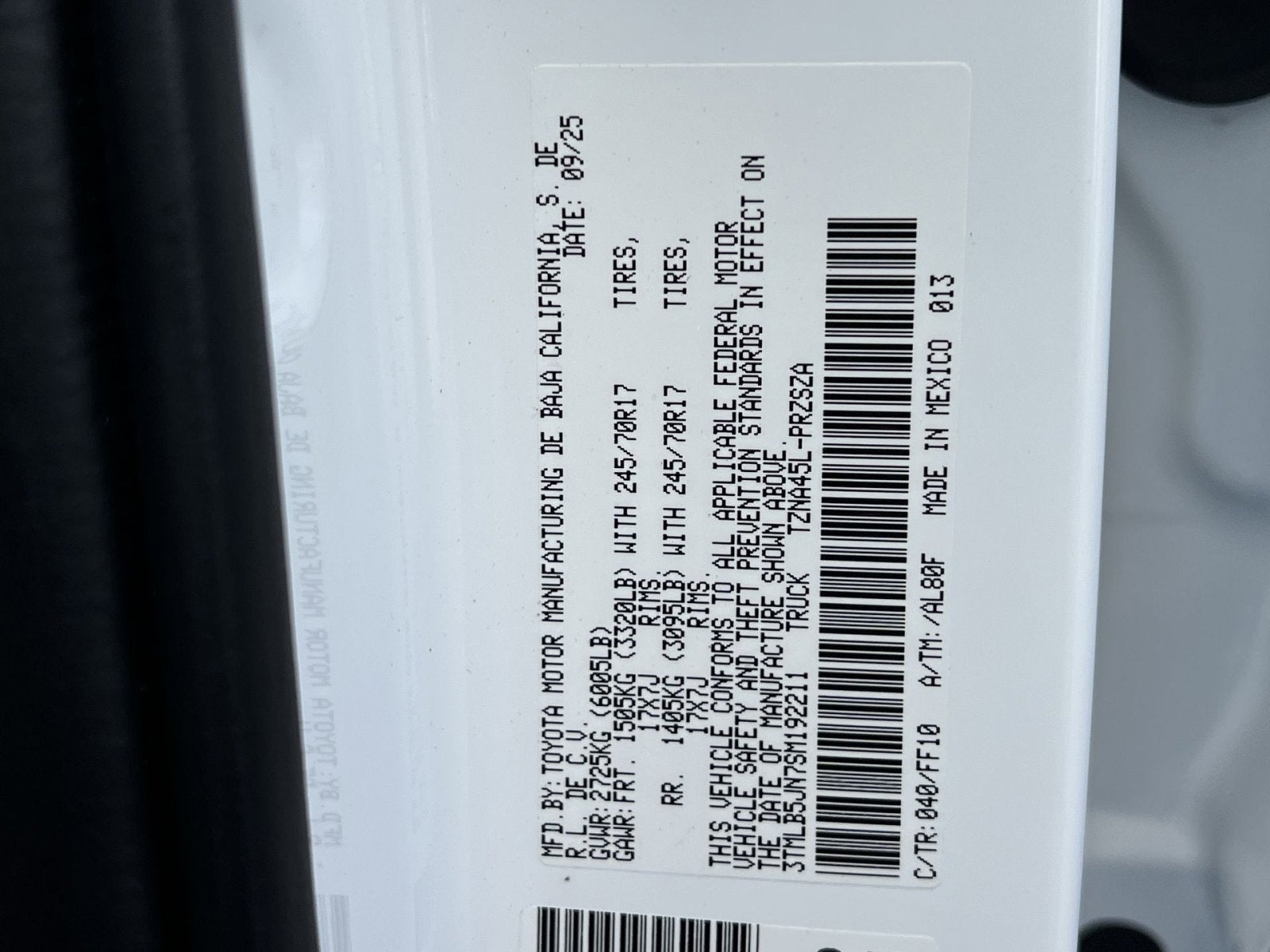 2025 Toyota Tacoma SR5