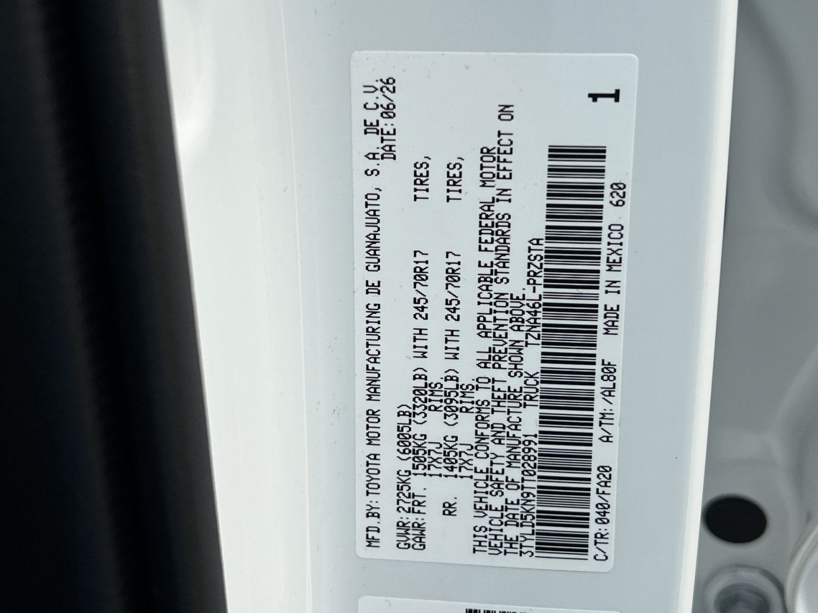 2026 Toyota Tacoma SR