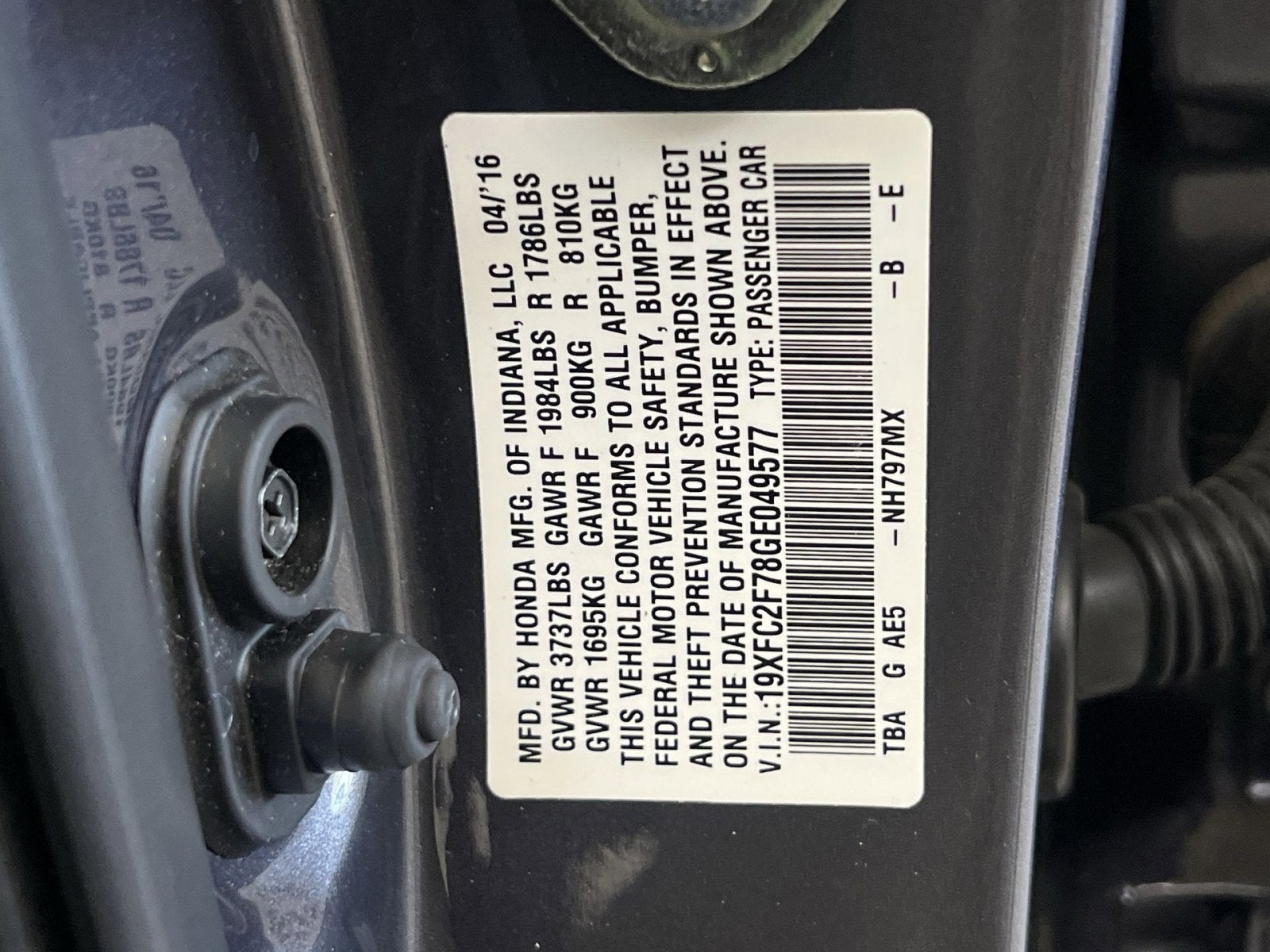 2016 Honda Civic EX