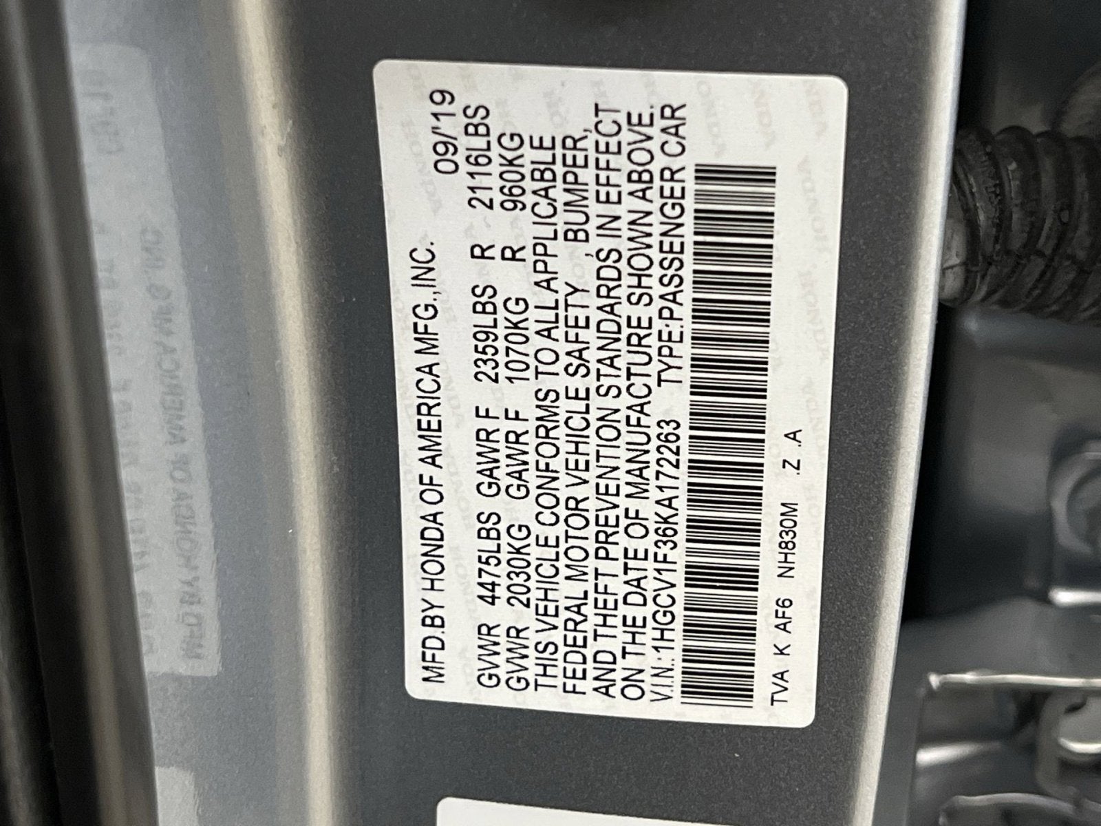 2019 Honda Accord Sport