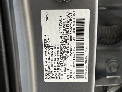 2021 Honda Accord Hybrid EX