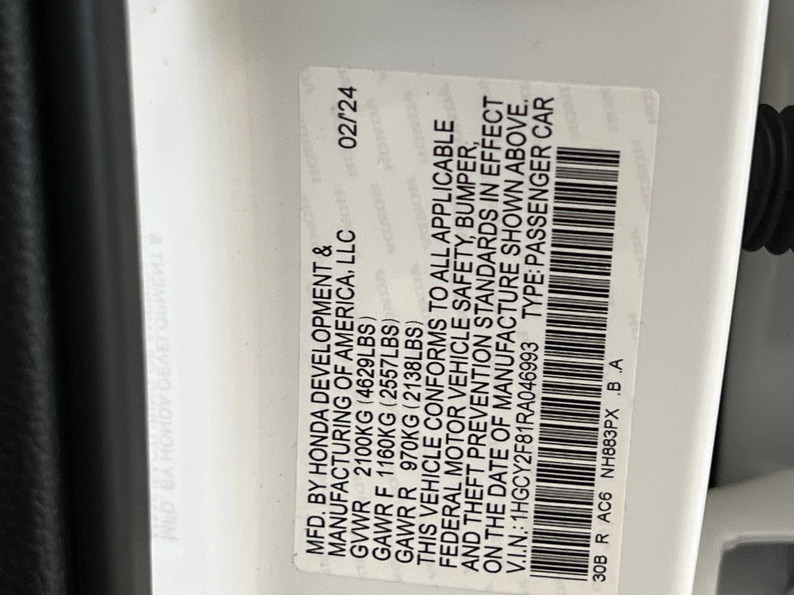 2024 Honda Accord Hybrid Touring