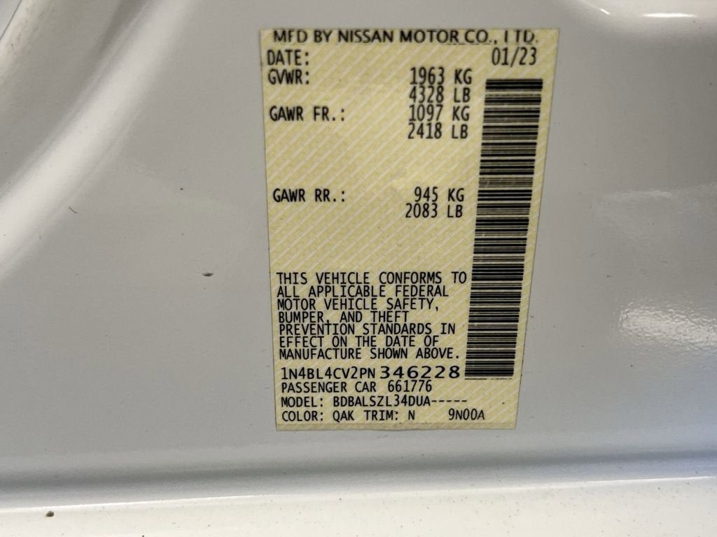 2023 Nissan Altima 2.5 SR