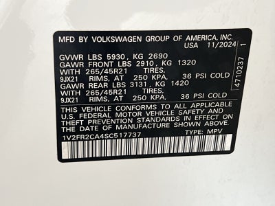 2025 Volkswagen Atlas 2.0T SEL Premium R-Line