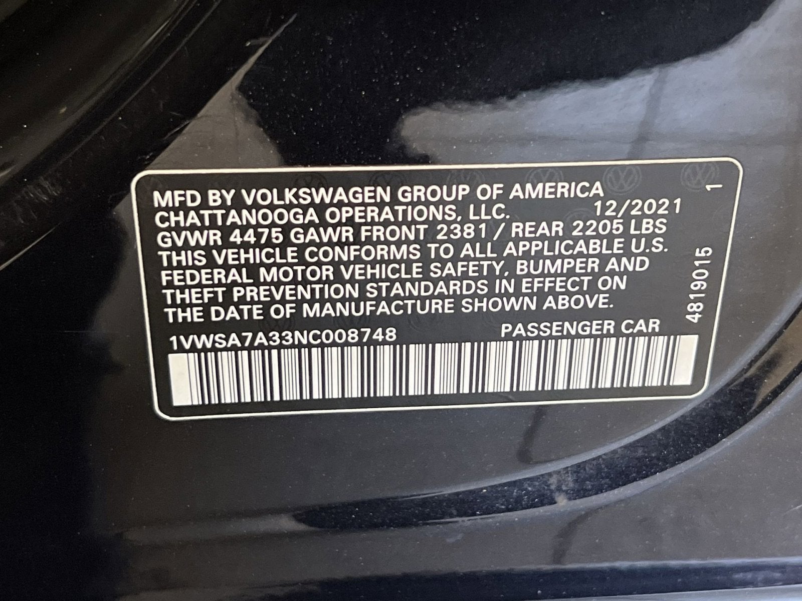 2022 Volkswagen Passat 2.0T SE