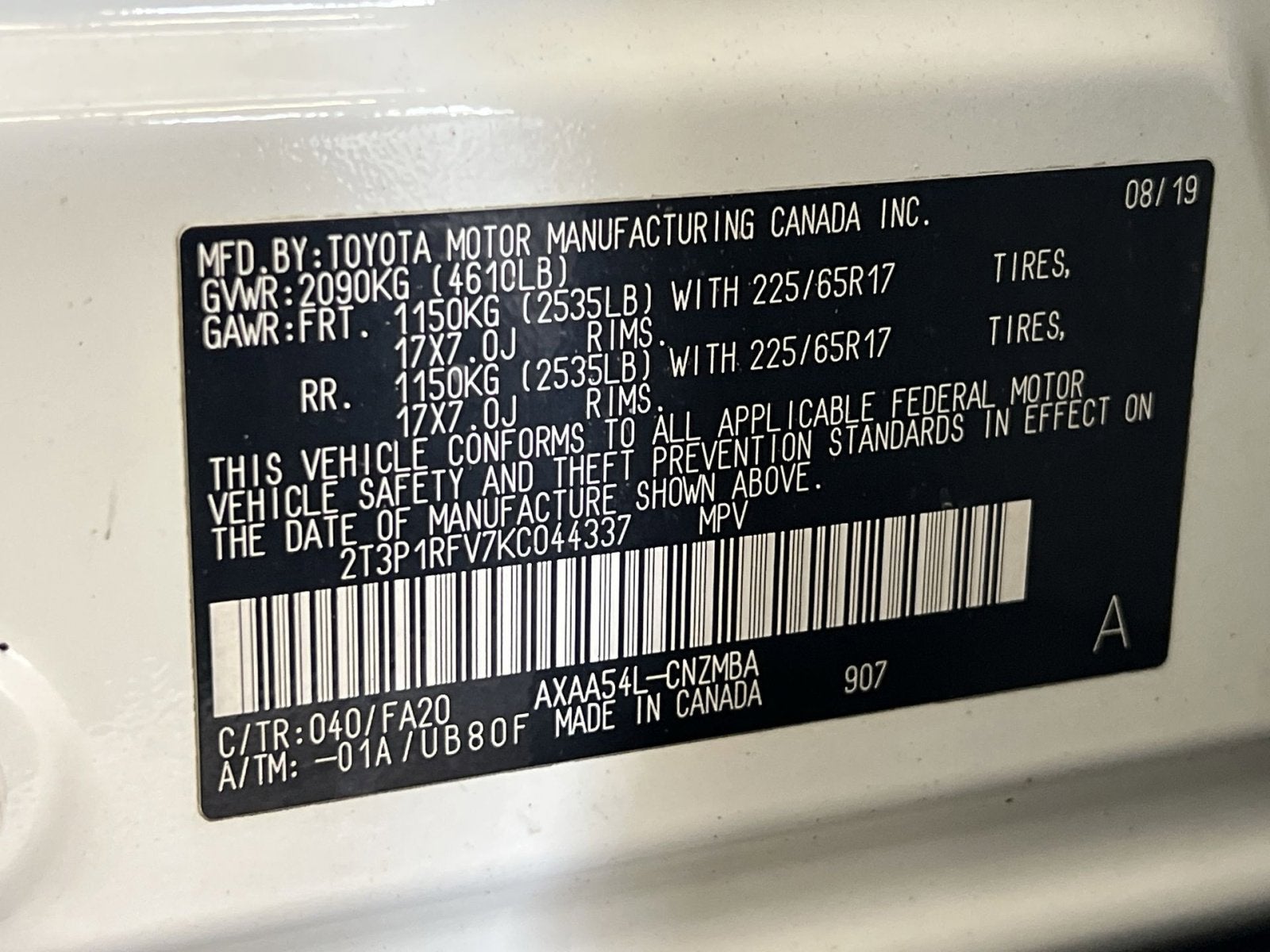 2019 Toyota RAV4 XLE