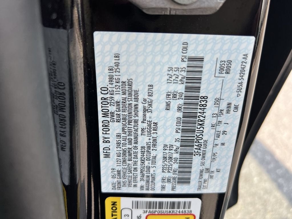 2019 Ford Fusion Energi Titanium