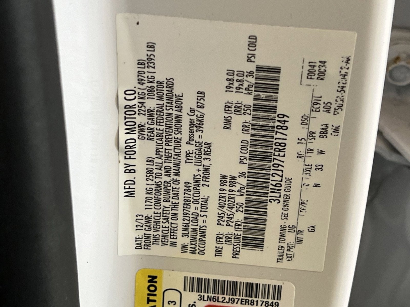 2014 Lincoln MKZ Base