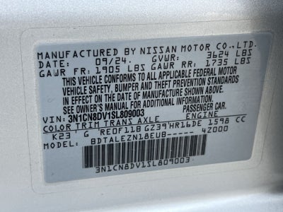2025 Nissan Versa 1.6 S