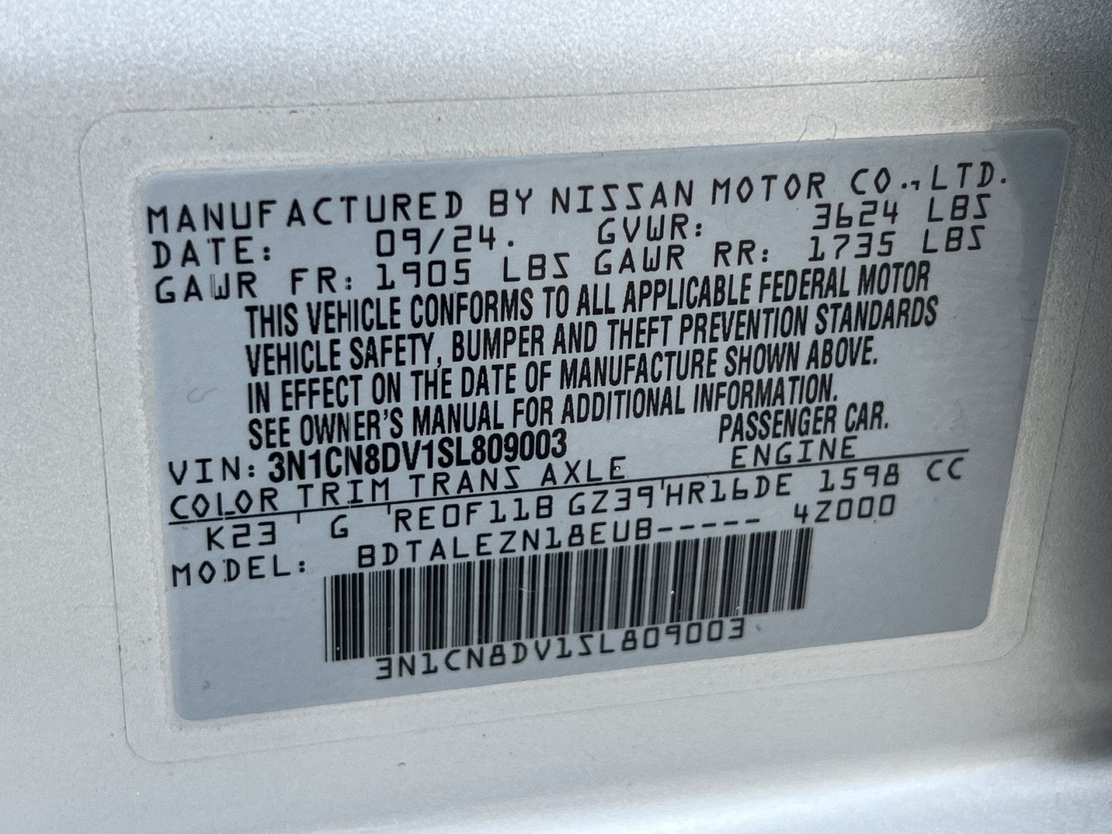 2025 Nissan Versa 1.6 S