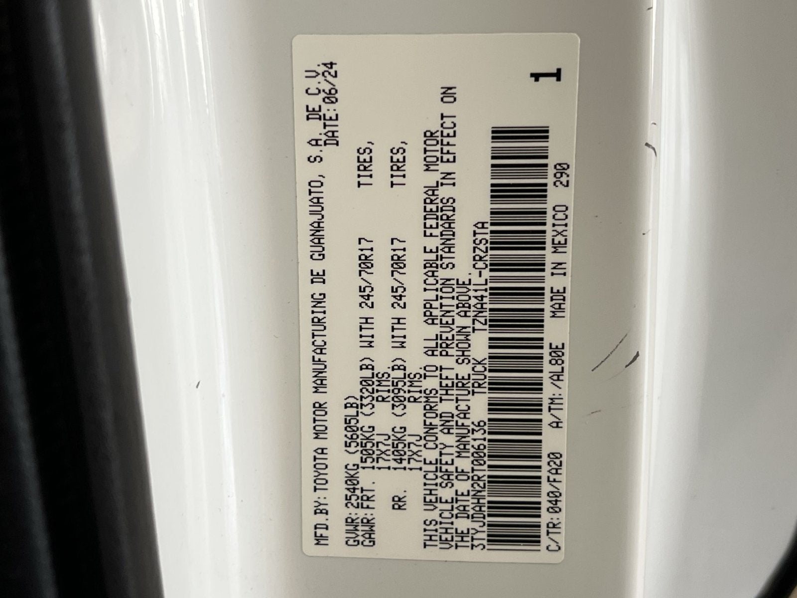 2024 Toyota Tacoma SR