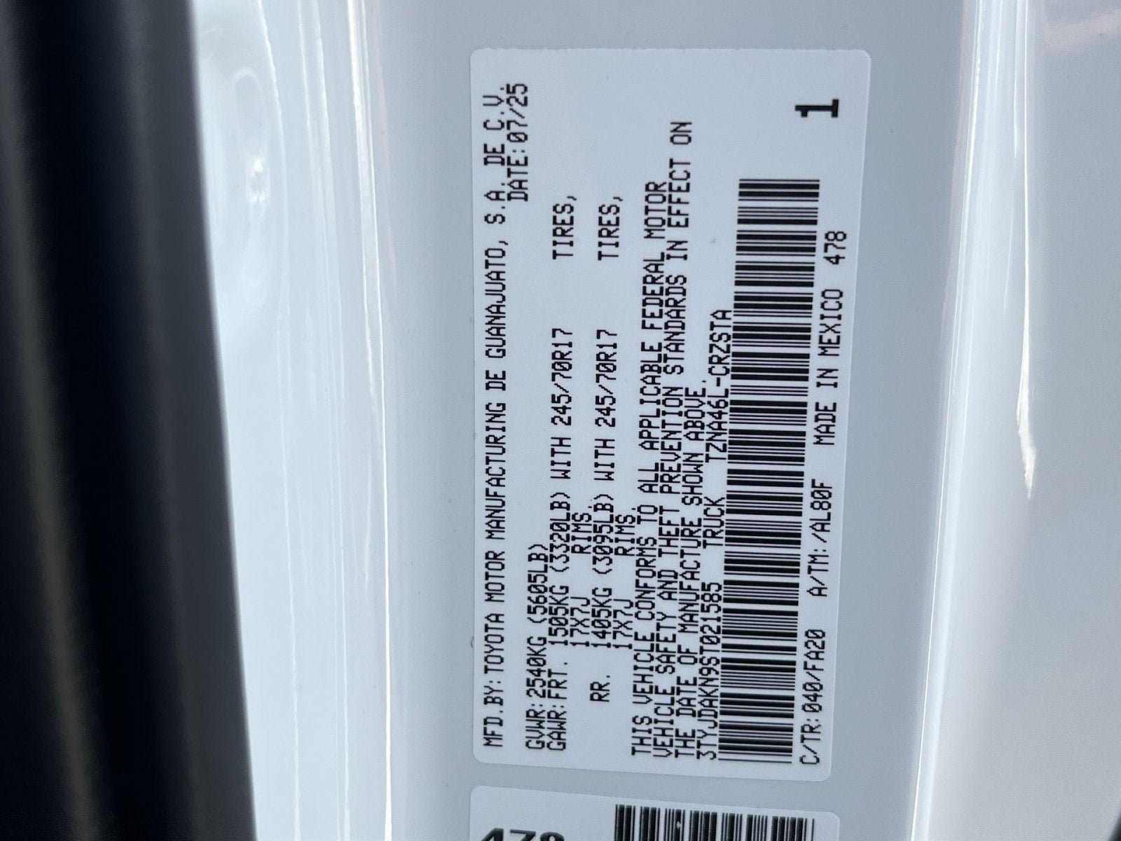 2025 Toyota Tacoma SR