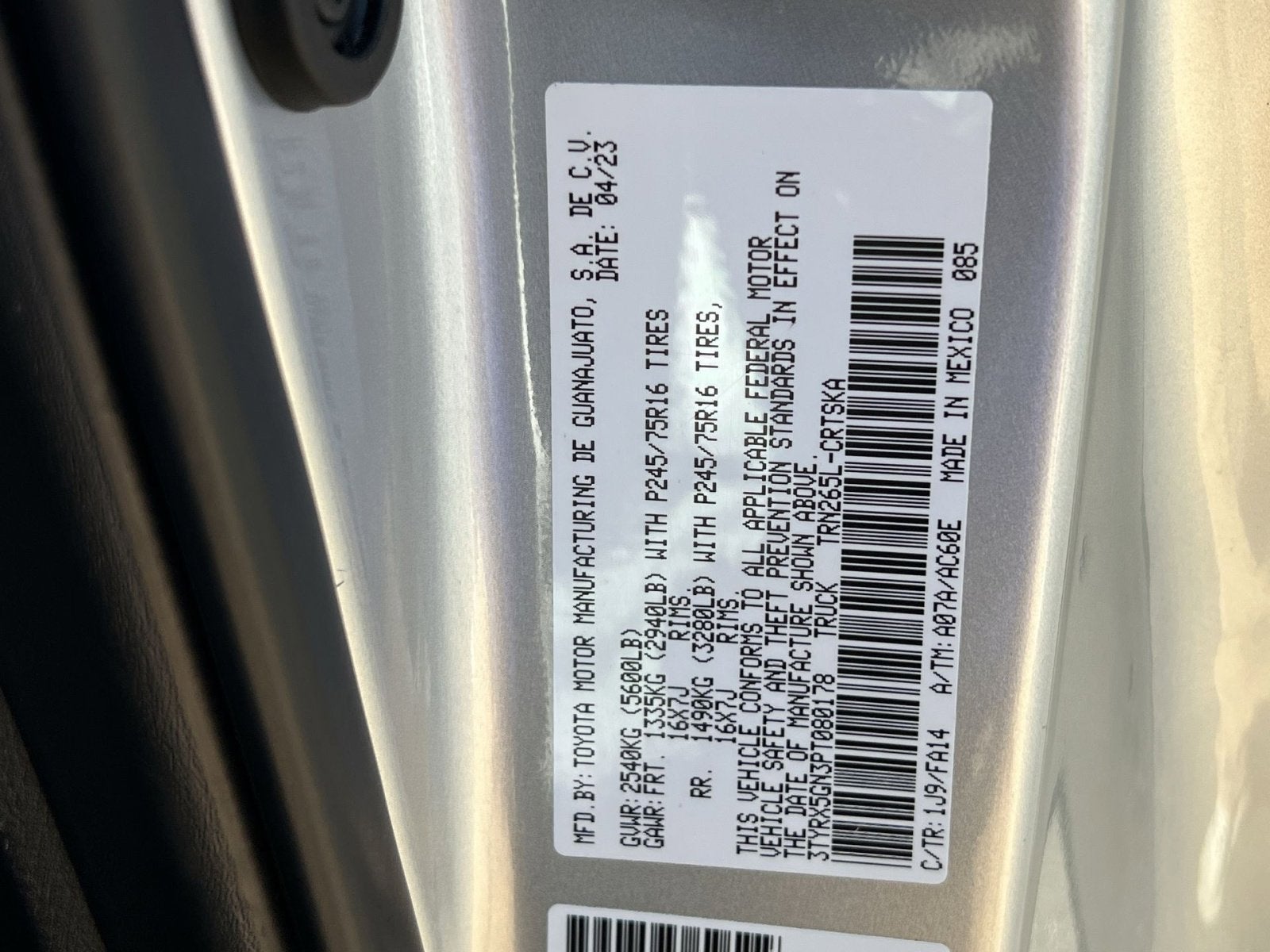 2023 Toyota Tacoma SR