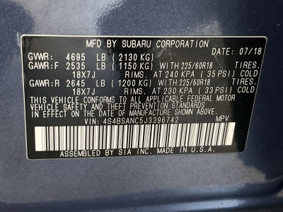 2018 Subaru Outback 2.5i