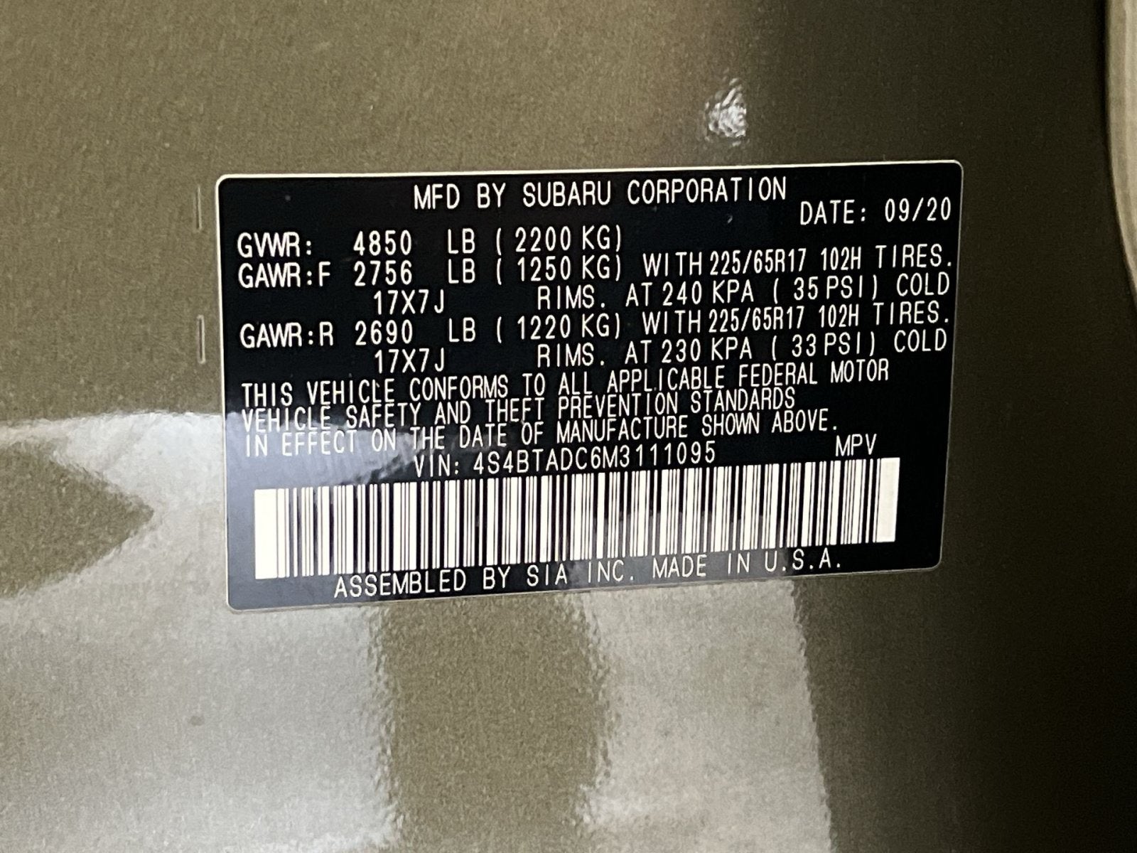 2021 Subaru Outback Premium