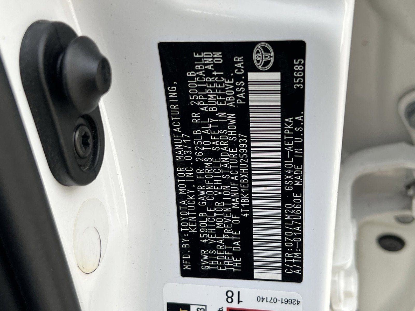 2017 Toyota Avalon Limited