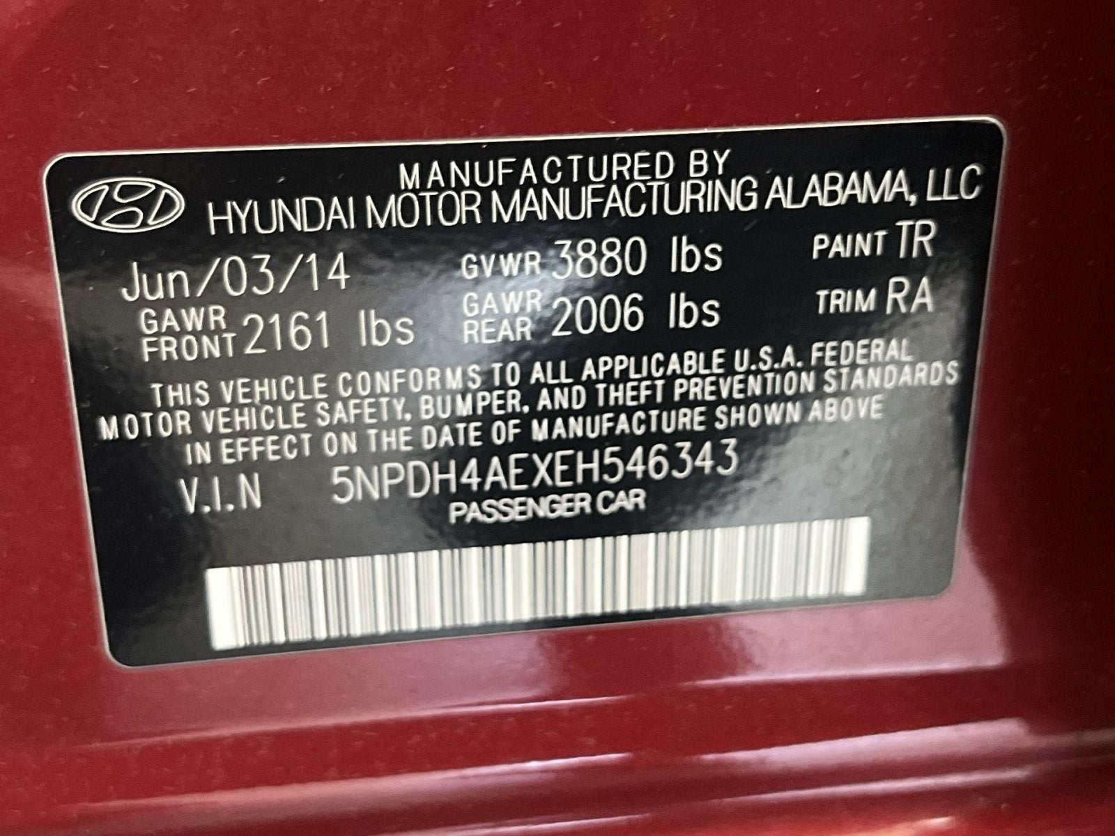 2014 Hyundai Elantra SE