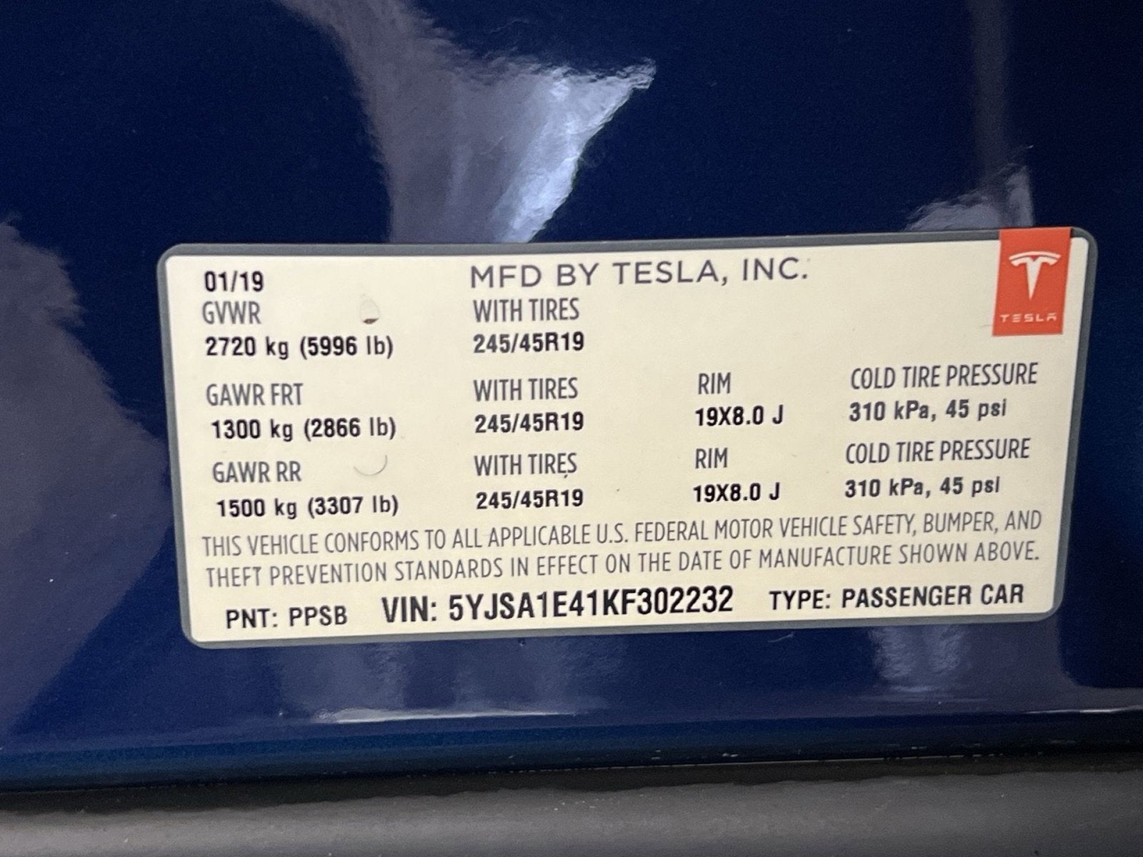 2019 Tesla Model S Performance
