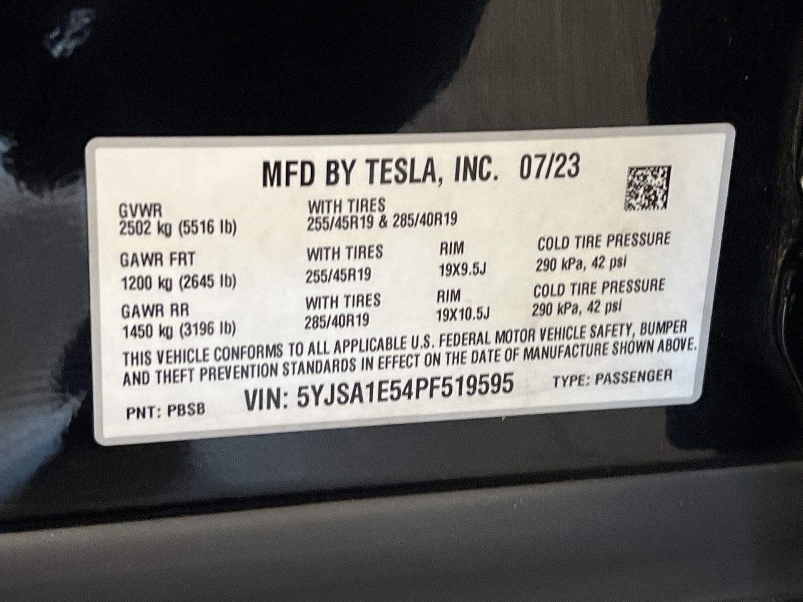 2023 Tesla Model S Base
