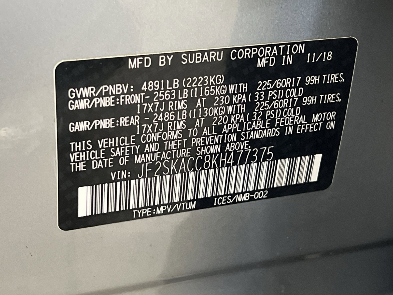 2019 Subaru Forester Base