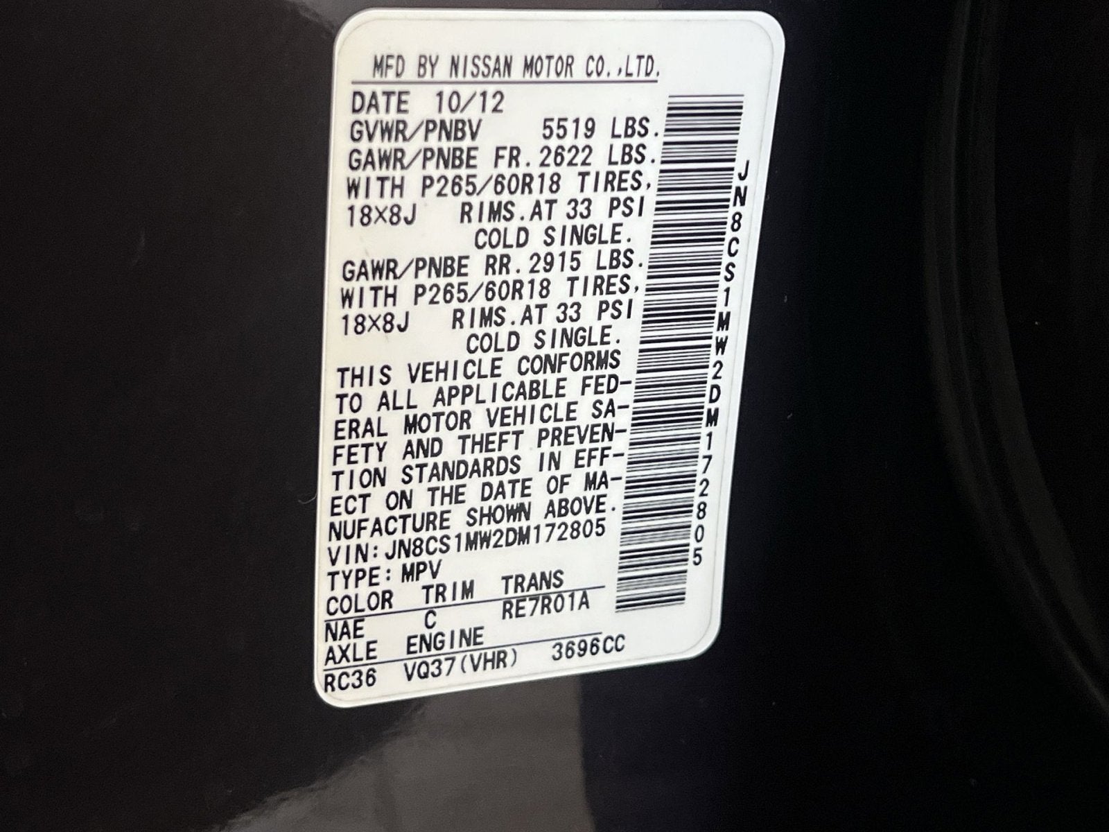 2013 INFINITI FX37 Base