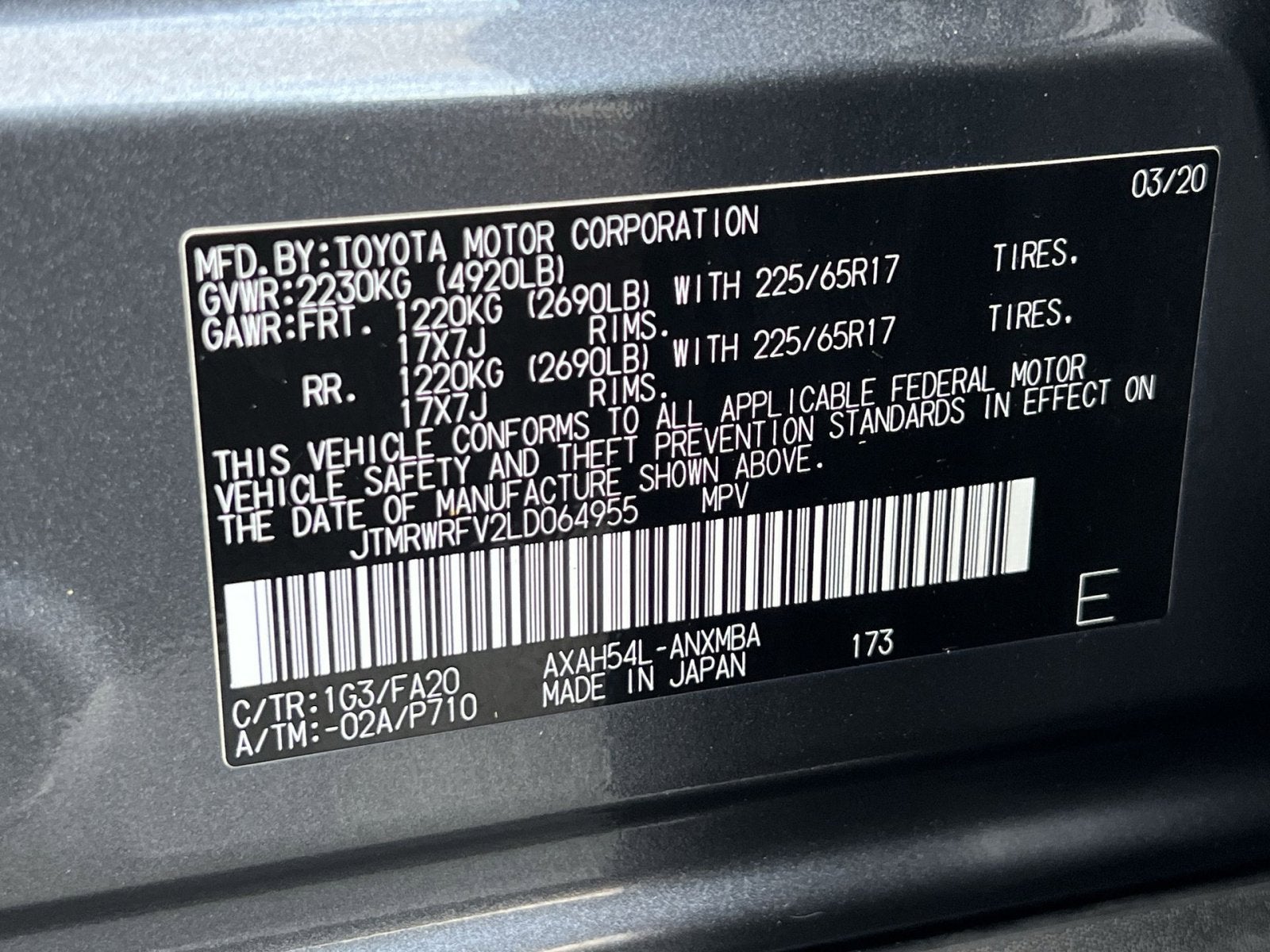 2020 Toyota RAV4 Hybrid XLE