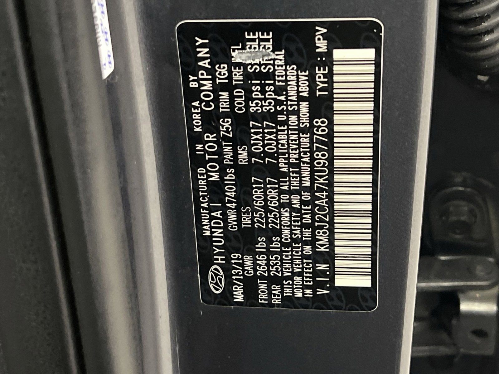 2019 Hyundai Tucson SE