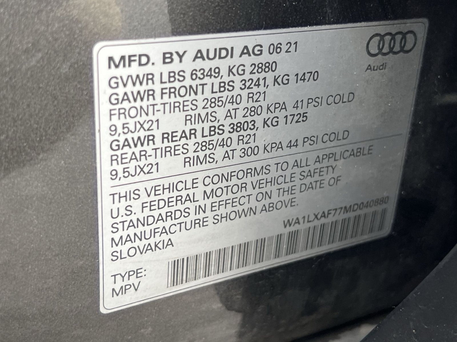 2021 Audi Q7 55 Premium Plus