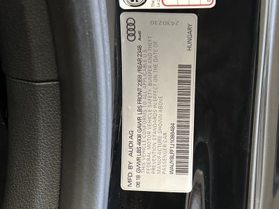2018 Audi A3 2.0T Premium Plus