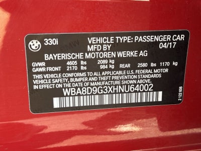 2017 BMW 3 Series 330i xDrive